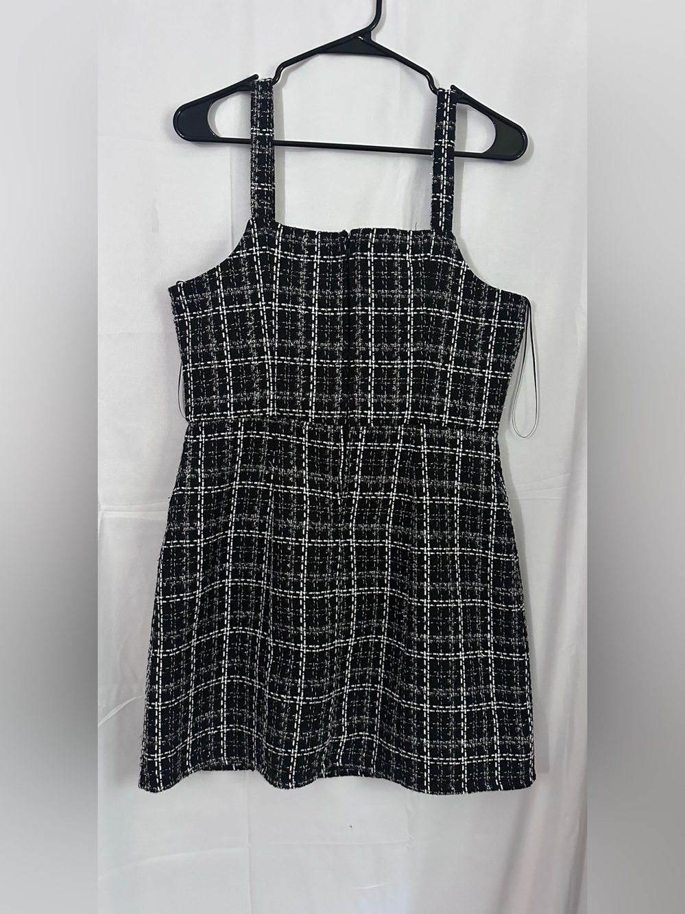 Francesca's Collections Black & White Plaid Mini Dress - Picture 5 of 5